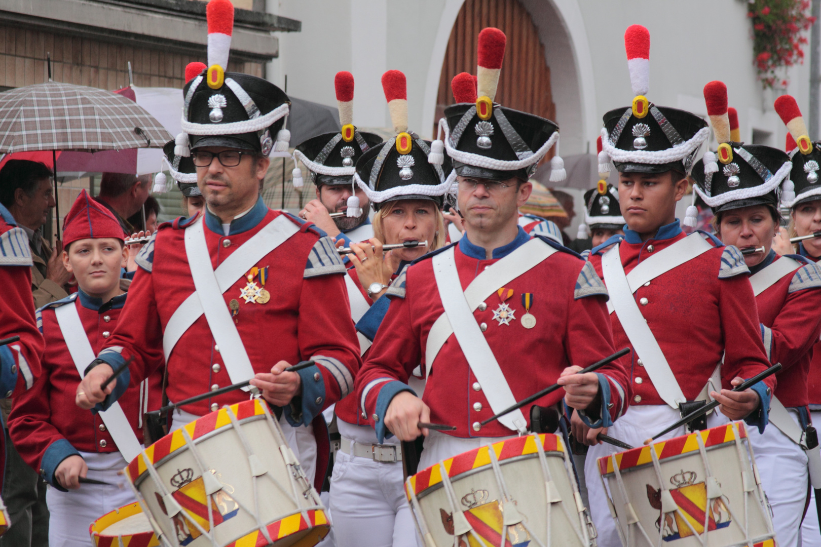 Auggen, Winzerfest, Festumzug, Wolfacher Bürgerwehr (1)