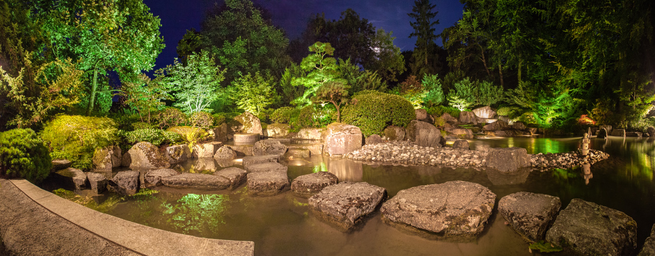 Augsburg Botanischer Garten Illumination 2 Foto & Bild