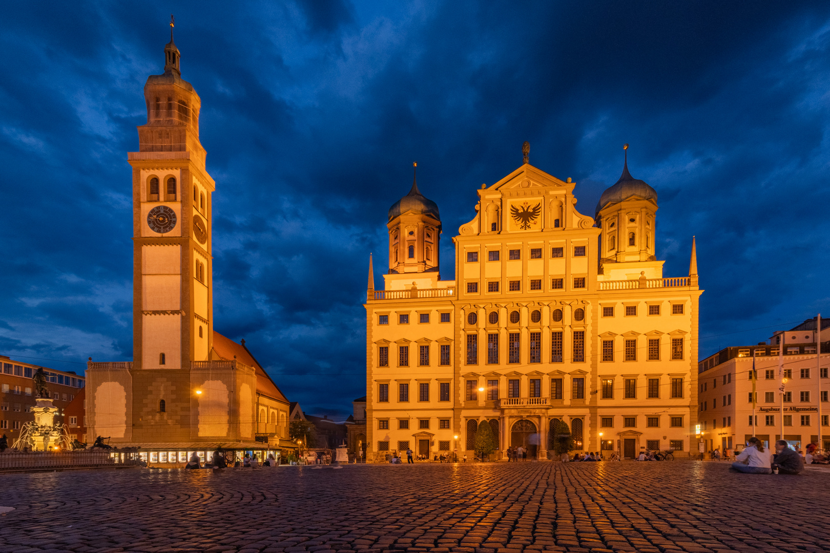 Augsburg zur blauen Stunde