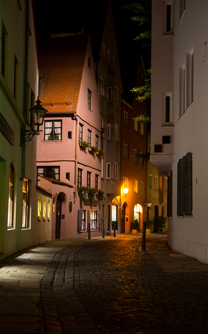 Augsburger Altstadt bei Nacht