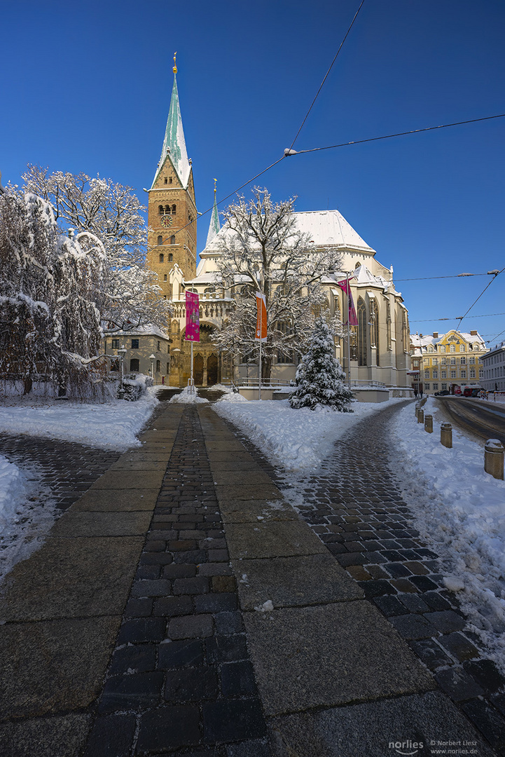 Augsburger Dom im Winter
