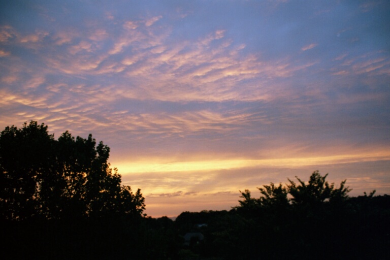 August-Sonnenuntergang