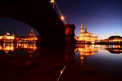 Augustusbrücke bei Nacht