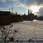 Augustusbrücke im Winter