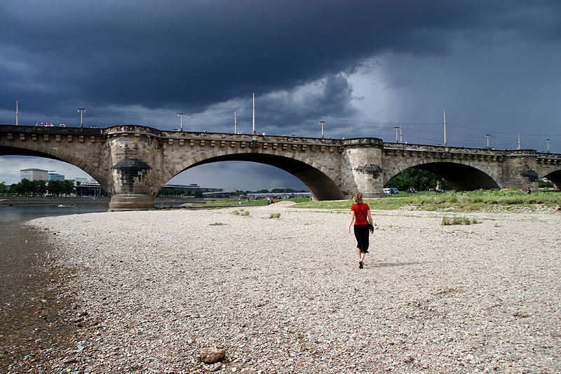 Augustusbrücke - kurz vor dem Regen