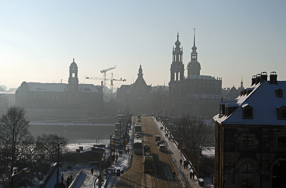 Augustusbrücke mit Altstadt