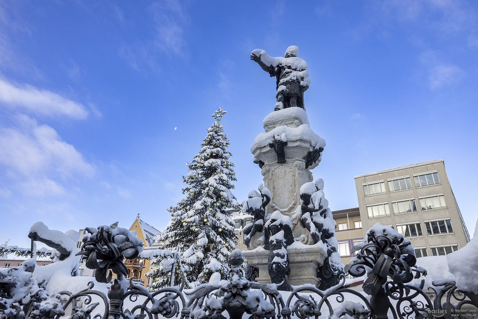 Augustusbrunnen im Winter