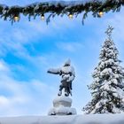 Augustusbrunnen mit Schnee