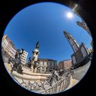 Augustusbrunnen mit Sonne