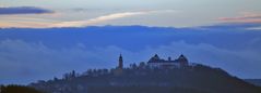 Augustusburg am Morgen mit dem Schloß vom Norden her