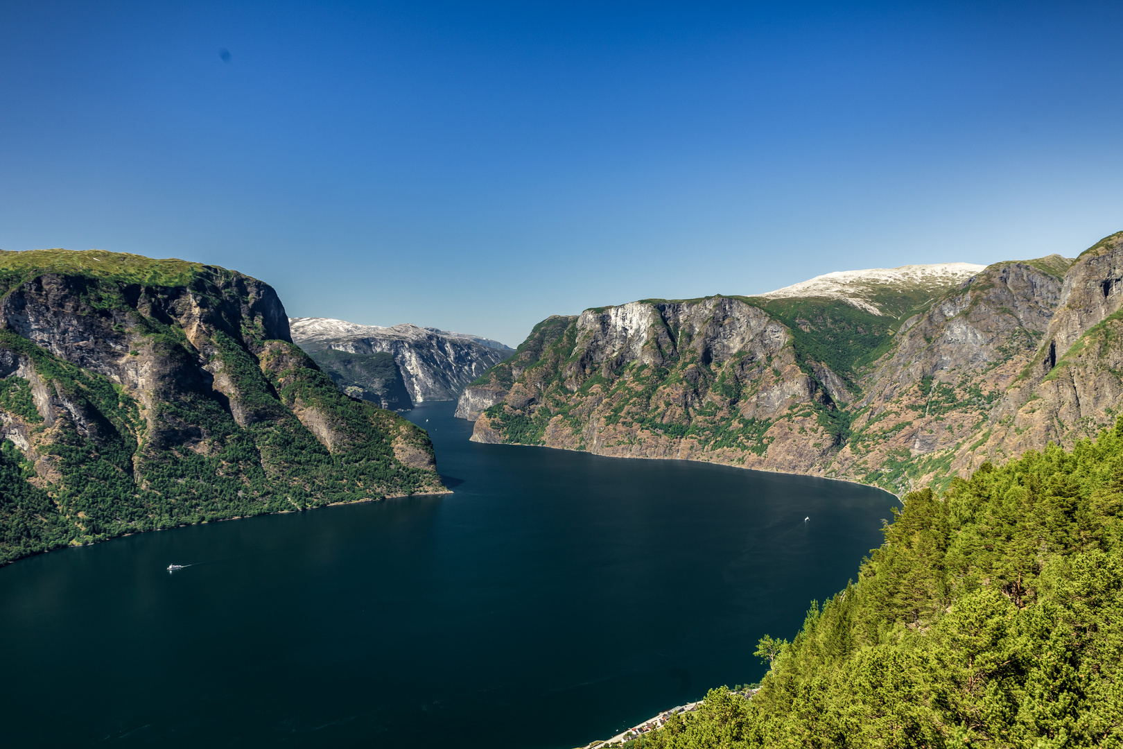 Aurlansfjord-Stegastein, Norwegen, im Sommer 2018