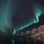 Aurora aus dem Fjord