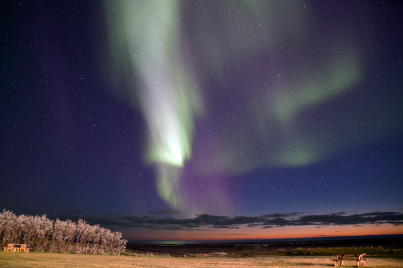 Aurora Boralis & Sonnenuntergang