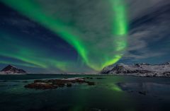 aurora borealis and clouds 