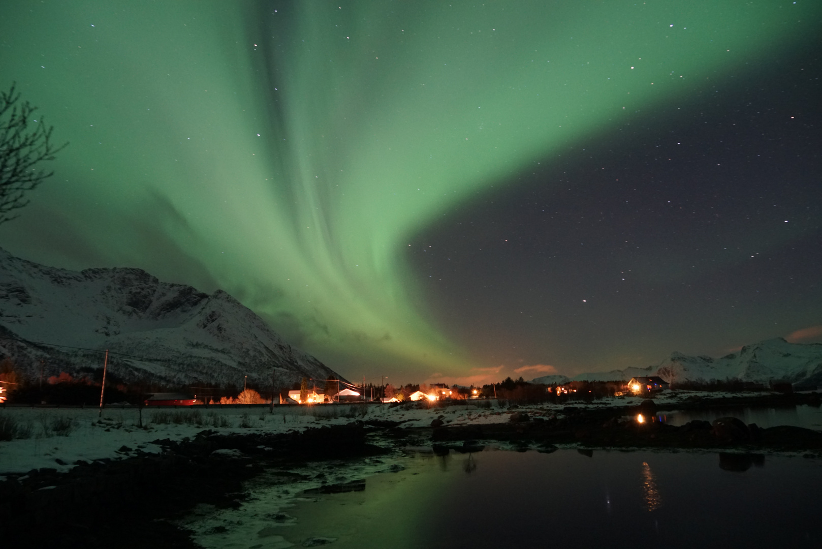 Aurora Borealis auf den Lofoten (Kleppstad)