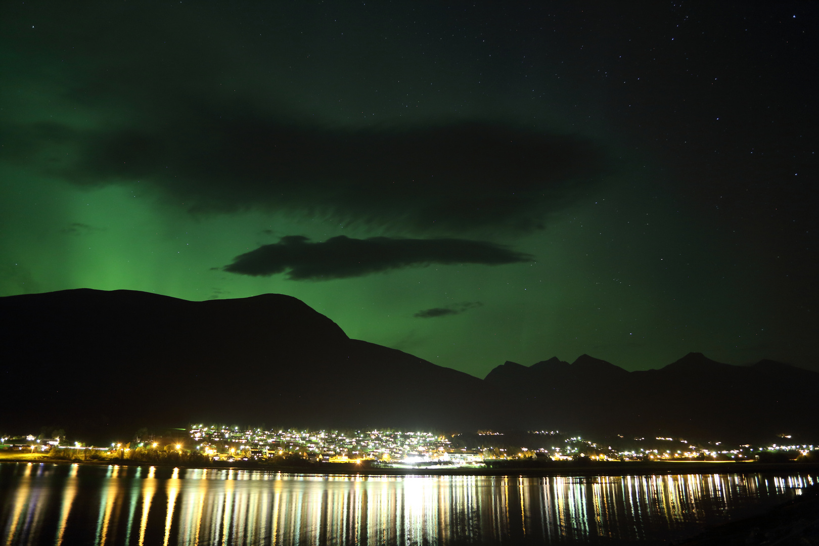 Aurora borealis bei Andalsnes