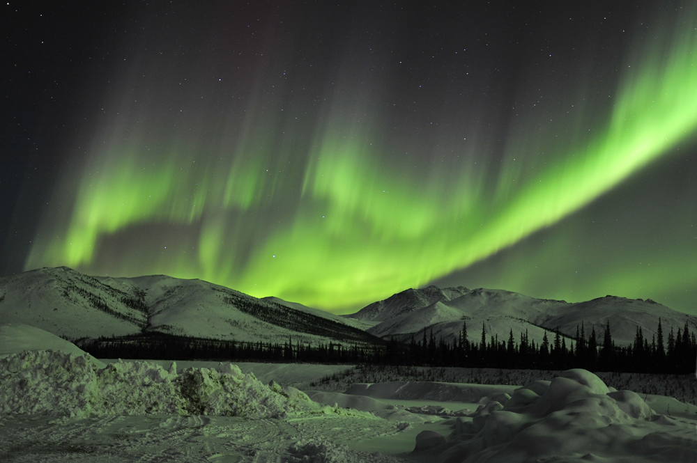 Aurora borealis im Polargebiet