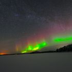Aurora borealis in der Nähe von Kuusamo - Finnland