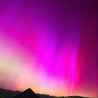 Aurora Borealis in ihrer schönen Farbenpracht am nordhessischen Himmel.