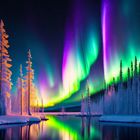 aurora borealis in Lapland,