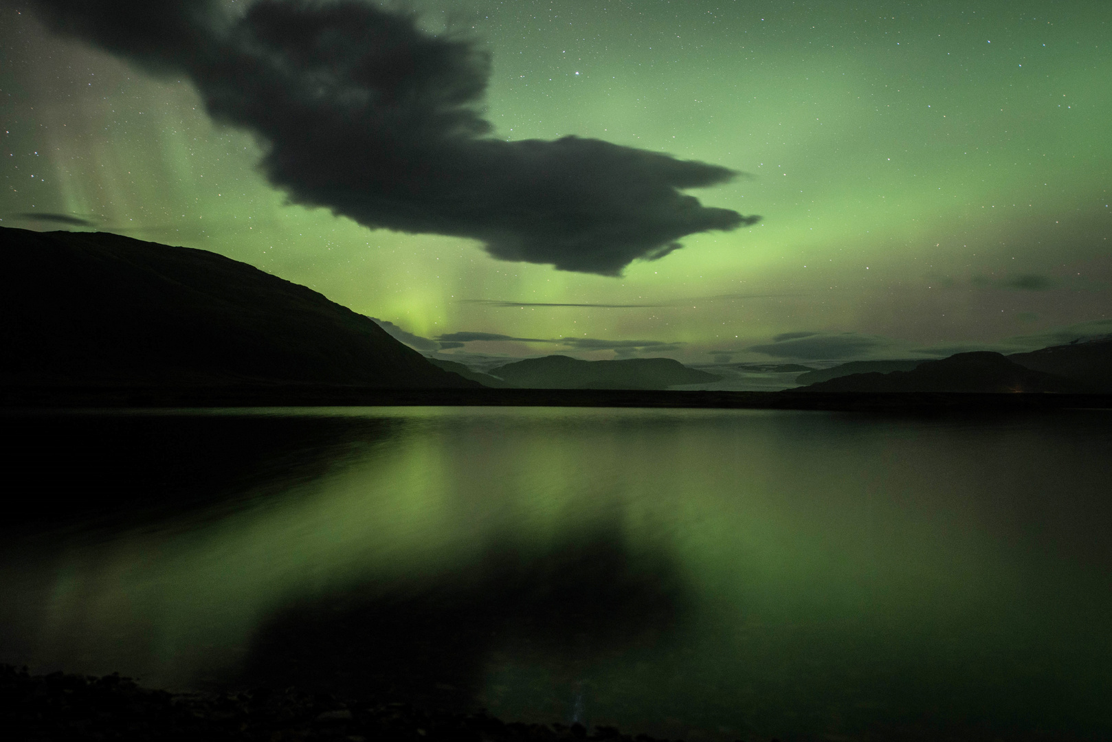 Aurora borealis Island Südküste