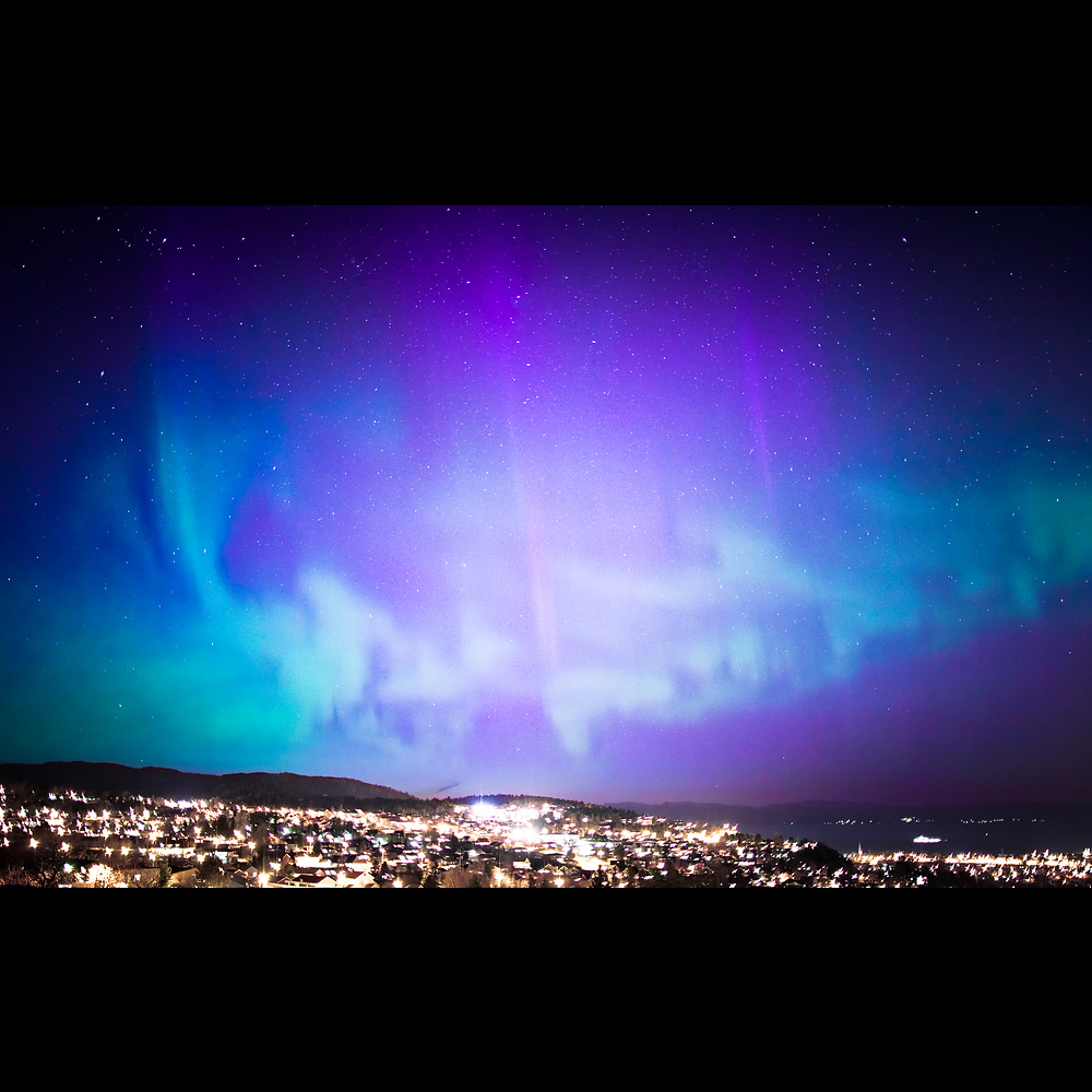 Aurora Borealis over Trondheim, Norway