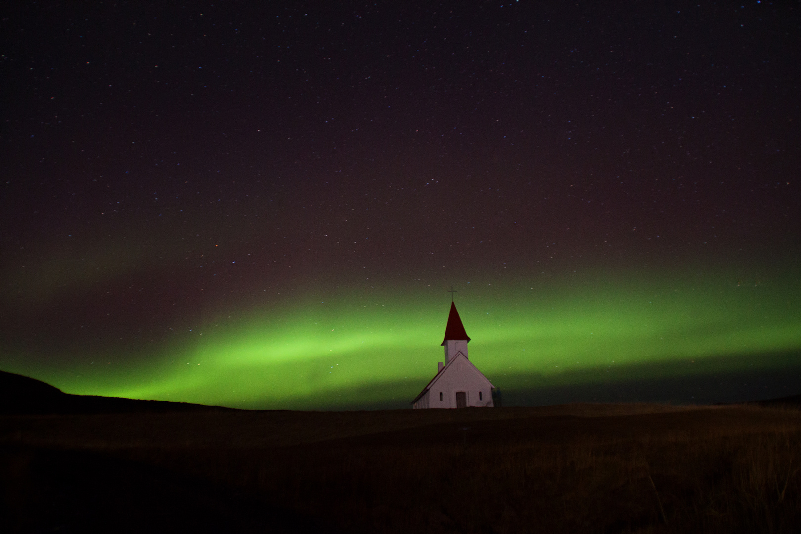 Aurora Borealis über Breiðavík