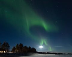 Aurora Borealis über Lappland