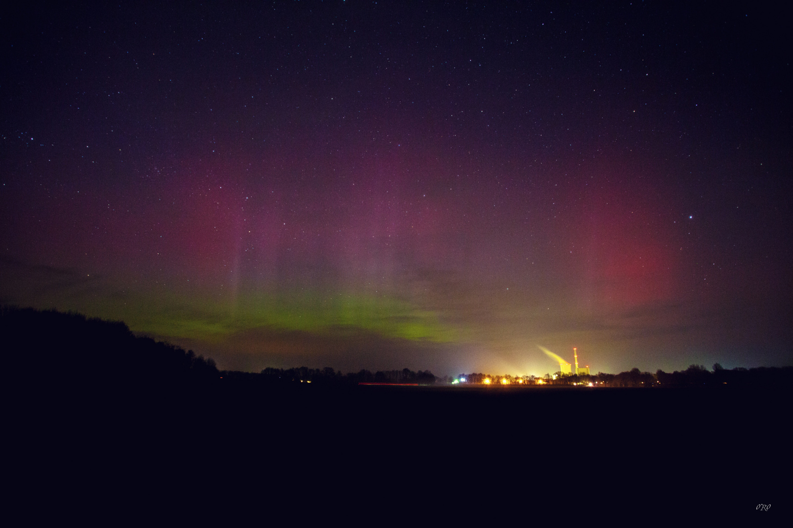 Aurora Borealis über Petershagen