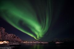 Aurora Borealis über Svolvaer / Lofoten (Norwegen)