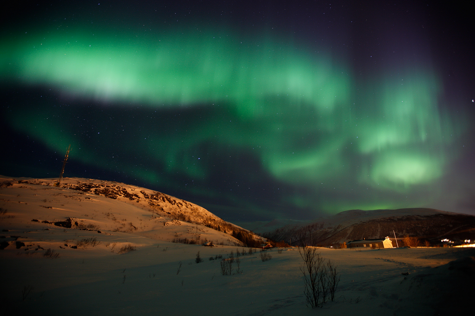 Aurora borealis über Tromsö