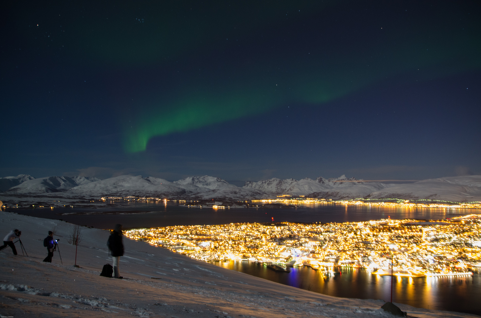 Aurora borealis über Tromsö am 04.03.2015