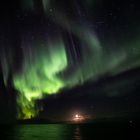 Aurora Borealis vom schwankenden Schiff aus