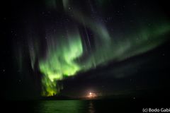 Aurora Borealis vom schwankenden Schiff aus