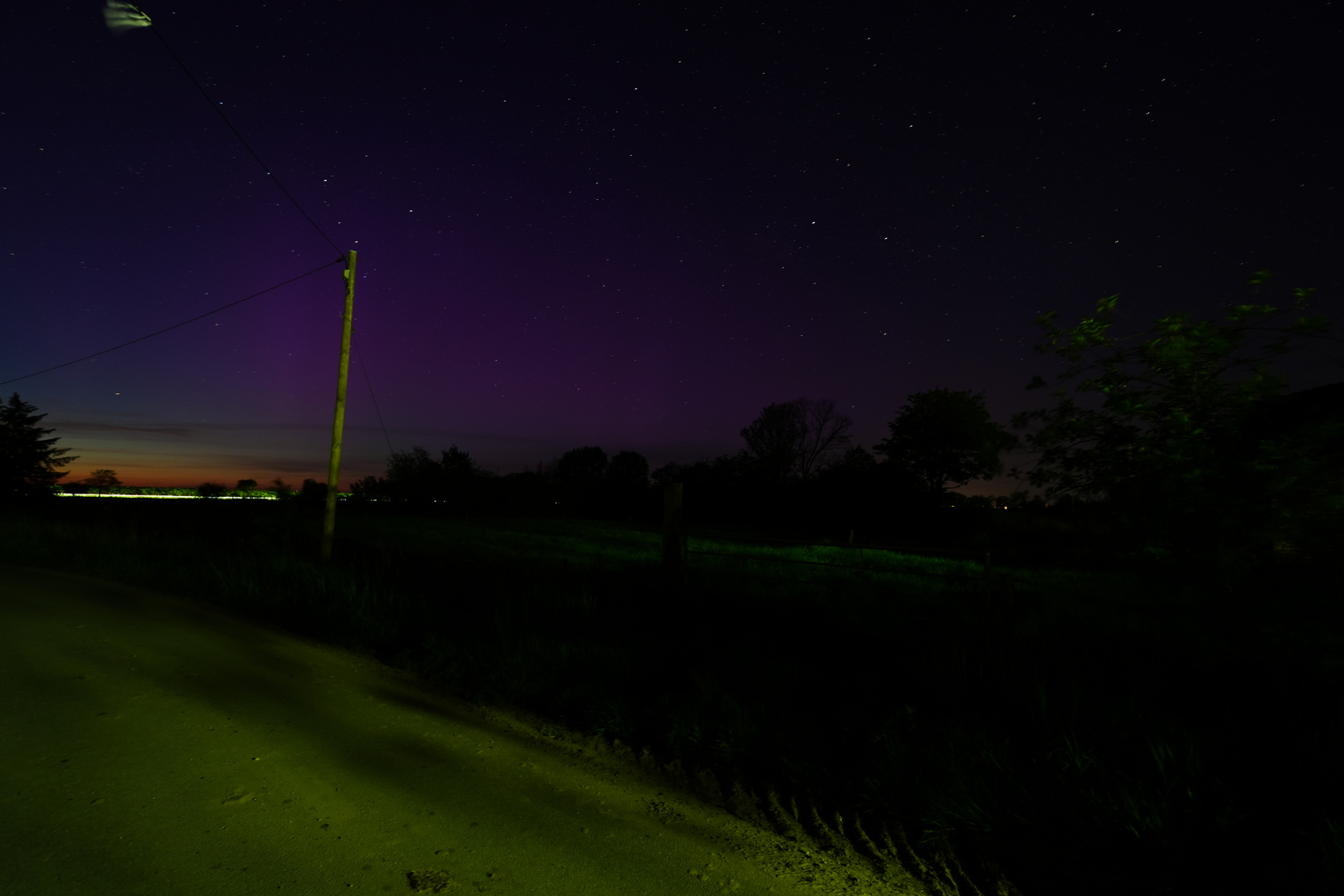 Aurora borealis zweite Aufnahme weniger intensiv