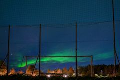 Aurora im Fussballtor