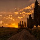 Aurora in val d'orcia 