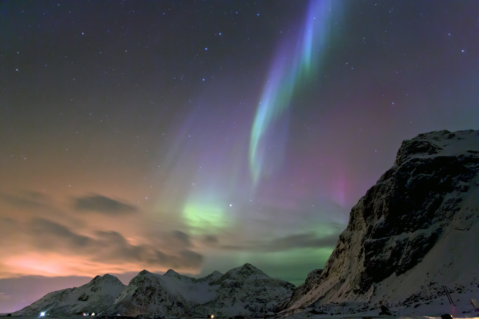 Aurora night Ramberg Lofoten