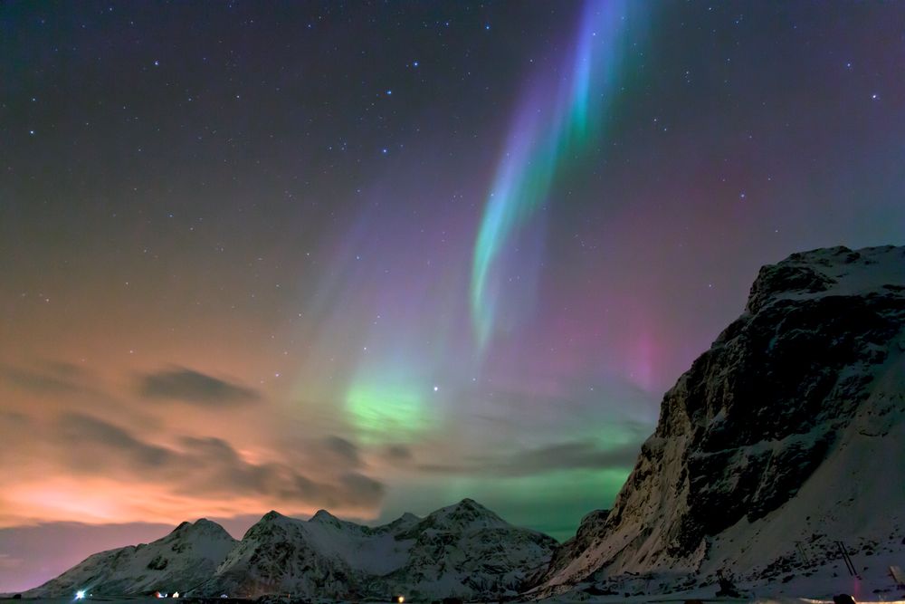 Aurora night Ramberg Lofoten