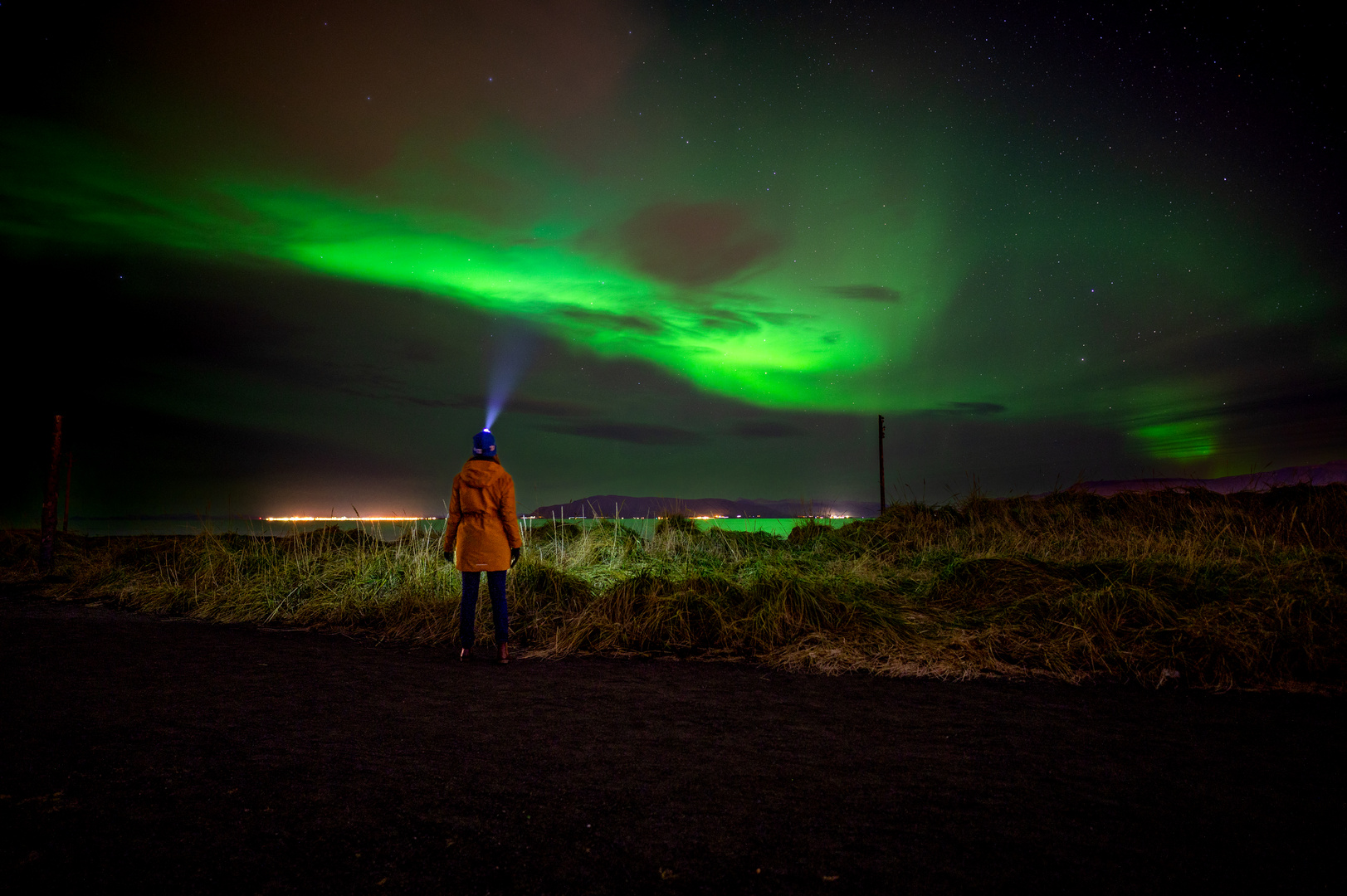 Aurora über Reykjavik 