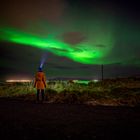 Aurora über Reykjavik 