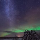 Aurora with Milky Way