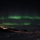 aurore boreal sur la base scientifique de Dumont d'Urville