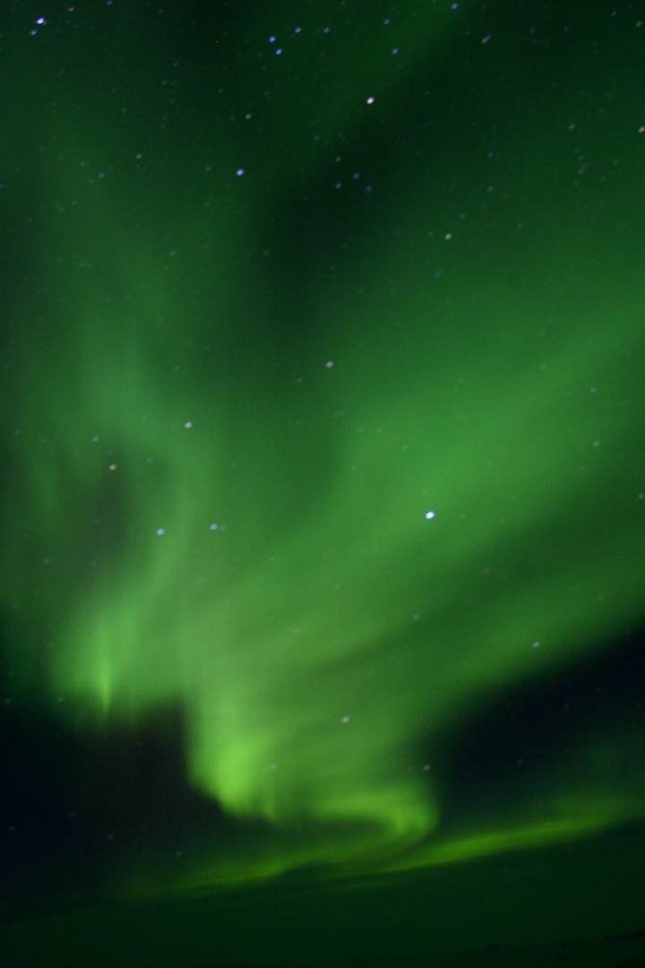 aurore boréal sur le continent antarctique