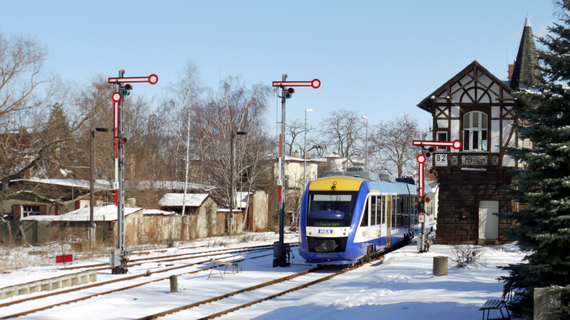 Aus dem Archiv: Thale, Bahnhofseinfahrt