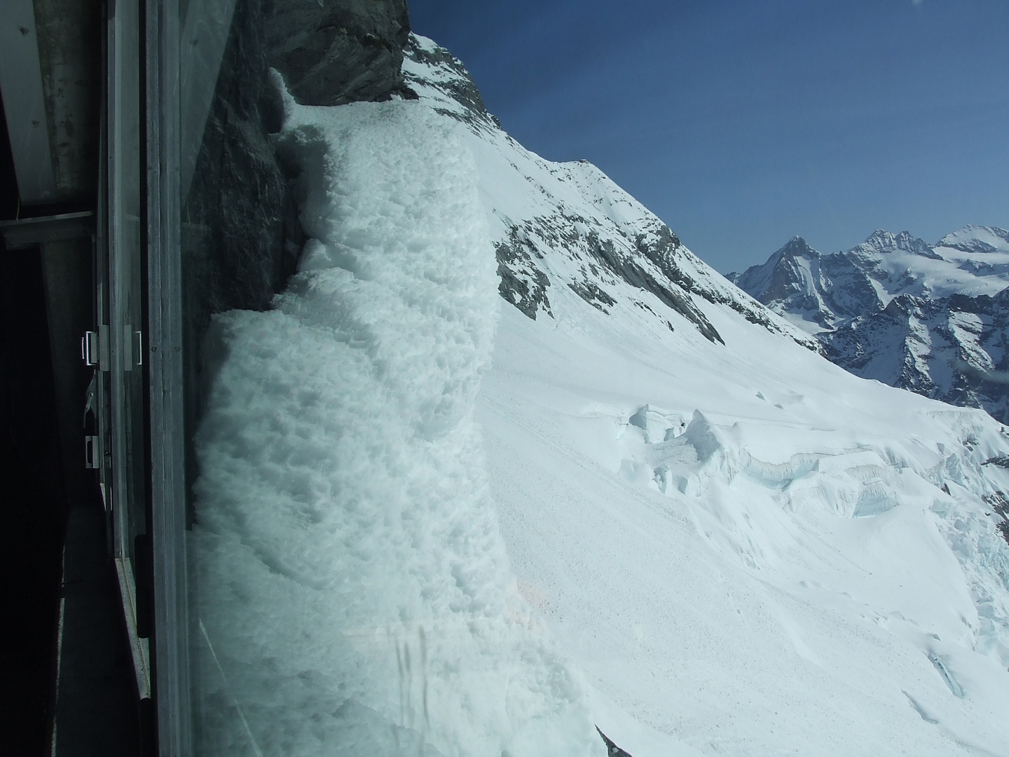 Aus dem Eiger heraus fotografiert.