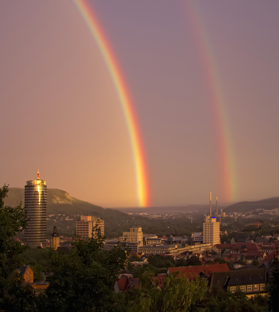 aus dem Fenster...