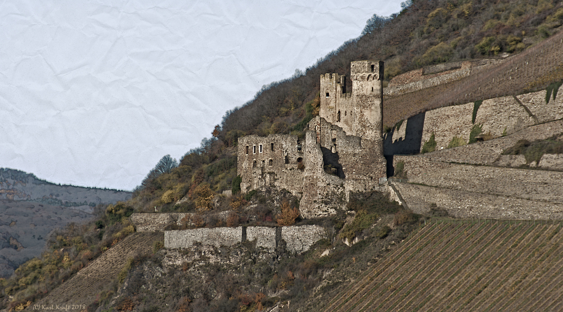 Aus dem Skizzenblock: Burg Ehrenfels