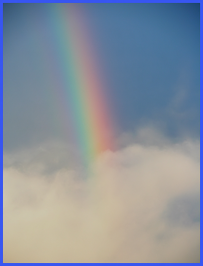 Aus den Wolken heraus.