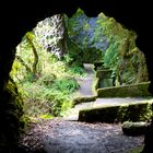 Aus einen Levadatunnel in Madeira